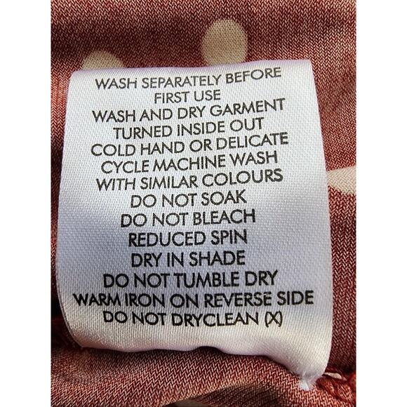 Suzannegrae Shirt Womens Large Red White Polka Dot Wrap Front Tie Side Top - Picture 14 of 15